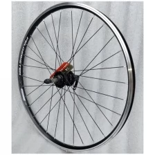 Колесо заднее 26" Felgebieter, под трещетку 5/6/7 скоростей 135 мм, 32H, дисковый, под ротор 6 болтов / ободной V-brake, X82348