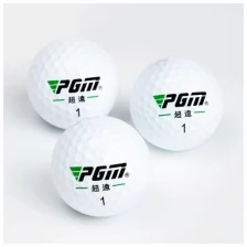 Мячи для гольфа "Power Distance" PGM, двухкомпонентные, d-4.3 см, набор 3 шт