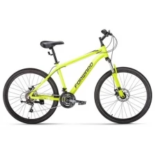 Велосипед 26 FORWARD HARDI 2.0 (DISK) (21-ск.) 2022 (рама 17) черный/желтый
