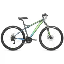 Велосипед 26 FORWARD FLASH 2.2 (DISK) (21-ск.) 2022 (рама 15) серый матовый/яркий/зеленый