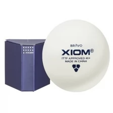 Мячи для настольного тенниса XIOM 3* Bravo 40+ Plastic ABS x6 White