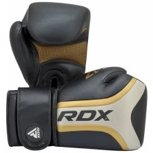 Боксерские перчатки RDX Boxing Gloves AURA T-17 Golden Black 10 унций