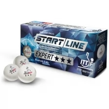 Мячи для настольного тенниса Start Line 3* Expert 40+ Plastic x10 White 8334