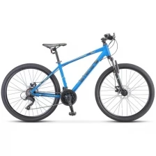 Велосипед 26 горный STELS Navigator 590 MD (2020-2021) количество скоростей 21 рама алюминий 18 синий/салатовый