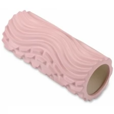 Ролик массажный для йоги INDIGO PVC Волна IN275 Розовый 33*14 см
