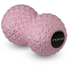 Мячик массажный двойной для йоги INDIGO IN277 Розовый 17*8,5 см