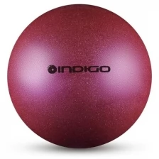 Мяч для художественной гимнастики INDIGO металлик 300 г IN119 Фиолетовый с блестками 15 см