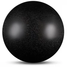 Мяч для художественной гимнастики силикон Металлик 300 г AB2803B Черный с блестками 15 см