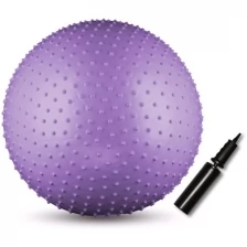 Мяч гимнастический массажный INDIGO с насосом IN094 Фиолетовый 65 см
