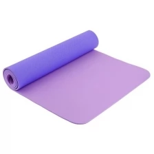 Коврик для йоги 183 х 61 х 0,6 см, двухцветный, цвет сиреневый 4466004