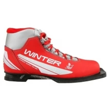 Trek Ботинки лыжные женские TREK Winter 1 NN75, цвет красный, лого серебро, размер 33