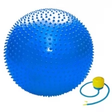 Мяч массажный гимнастический 75 см с шипами по всей площади антивзрыв насос в комплекте