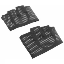 Противоскользящие перчатки для фитнеса, укороченные, черный, размер XL