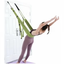 Гамак для йоги и пилатеса с креплением на дверь, цвет зеленый, Atlanterra AT-LEB5-10