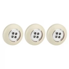 SB-505 Фонарь ЭРА пушлайт "Аврора" [4xLED, 3xAAA, слон. кость, 3шт в кор]