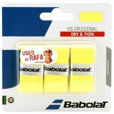 BABOLAT Овергрип VS Grip Original x3, 653040-113, упак. по 3 шт, 0.43 мм, 110см, желтый