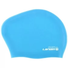 Шапочка плавательная для длинных волос Larsen SC804 голубая