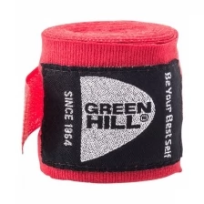 Бинт боксерский Green Hill BP-6232c, 3,5м, эластик, красный
