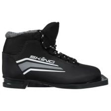 Ботинки лыжные Trek Skiing1 NN75 ИК, цвет чёрный, лого серый, размер 40 Trek 3858020 .