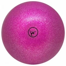 Мяч для художественной гимнастики GO DO. Диаметр 19 см. Цвет: розовый с глиттером..