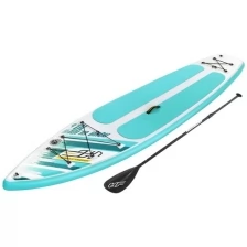 Доска для вейк-серфинга Bestway 65347 бирюзовый, SUP-доска "Aqua Glider" 320x79x12см, насос, весло, лиш, ремнабор, сумка, до 110кг