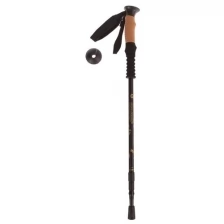 Палка для скандинавской ходьбы телескопич, 3х секц, до 135 см, (1 шт), цвет черный