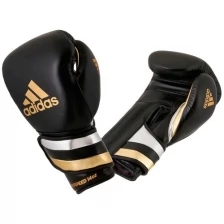Перчатки боксерские AdiSpeed черно-золото-серебристые (вес 12 унций)