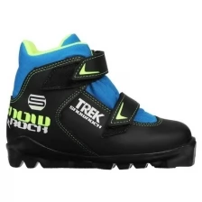 Trek Ботинки лыжные TREK Snowrock SNS ИК, цвет чёрный, лого лайм неон, размер 29