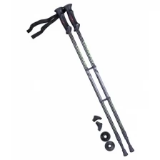 Палки для скандинавской ходьбы BERGER Longway, 77-135 см, 2-секционные, чёрный/ярко-зелёный