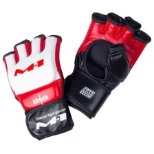 Перчатки для смешанных единоборств Clinch M1 Global Official Fight Gloves бело-красно-черные (размер XL)