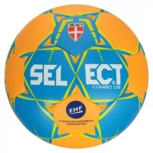 Мяч гандбольный SELECT COMBO DB Lille, размер 3, EHF, ПУ, гибридная сшивка, цвет оранжевый/синий