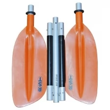 Весло (для байдарки, каяка, пакрафта, лодки) разборное 5-ти секционное RST Эко 200 см оранжевое