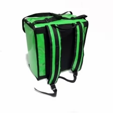 Терморюкзак зеленый для доставки горячей еды и заморозок на 40 литров из ПВХ