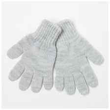Перчатки для девочки, цвет серый, размер 16