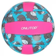 ONLYTOP Мяч волейбольный ONLYTOP «Кошечка», ПВХ, машинная сшивка, 18 панелей, размер 2, 152 г