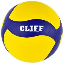 Мяч волейбольный CLIFF V300W, 5 размер, PU, желто-синий