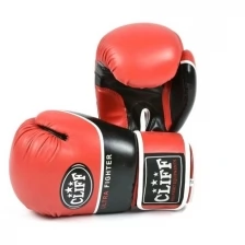 Перчатки боксерские CLIFF ULTRA FIGHTER FLEX, красно-чёрные, 8 (oz)