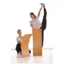Балансировочная доска платформа для фитнеса, йоги, гимнастики, балансборд женский тренажер, черный коврик (820*300*15)