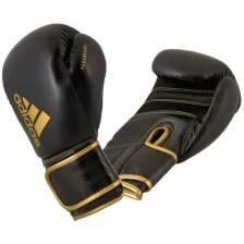 Перчатки боксерские Hybrid 80 черно-золотые (вес 16 унций)