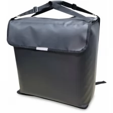 Терморюкзак черный для доставки горячей еды и заморозок на 40 литров из ПВХ