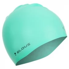 Шапочка для плавания Elous, EL009, силиконовая, мандала, цвет бирюзовый
