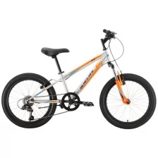 Велосипед для подростков Black One Ice 20 серебристый/оранжевый/голубой 10 (HQ-0005360)