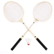 Игровой набор наша игрушка 636084 Бадминтон деревянный с воланом