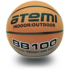 Мяч баскетбольный Atemi, размер 5, резина, 8 панелей, BB100, окружность 68-71, клееный