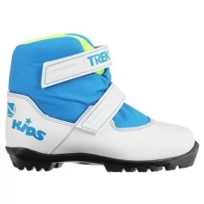 Trek Ботинки лыжные детские TREK Kids 2 NNN, цвет белый, лого синий, размер 37