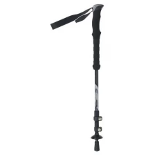 Палка для скандинавской ходьбы, телескопическая, 3 секции, до 135 см, цвет чёрный Onlitop 5388818 .