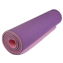 Коврик для йоги 183 x 61 x 0.8 см, двухцветный, цвет фиолетовый