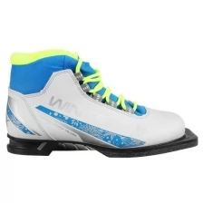 Ботинки лыжные женские TREK Winter 3 NN75, цвет белый, лого синий, размер 32