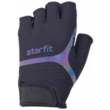 Перчатки для фитнеса Starfit Wg-103, черный/светоотражающий размер XS
