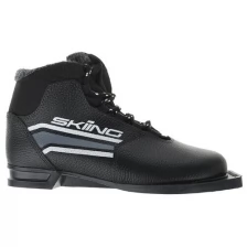 Ботинки лыжные ТRЕК Skiing NN75 НК, цвет чёрный, лого серый, размер 36
